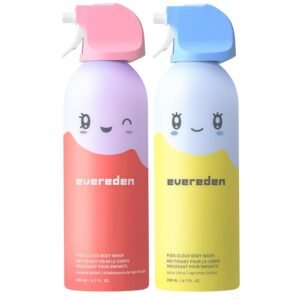 Evereden Kids Cloud Body Wash Duo – Gentle, Nourishing Toddler Body Wash for Delicate Skin, Coconut Splash & Juicy Citrus Scents, Creamy Hydrating Formula, 2 Pack (6.7 fl oz Each)