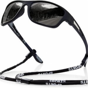 suoso Polarized Sports Sunglasses for Men: UV400 Protection Glasses Wrap Around Goggles for Driving Fishing