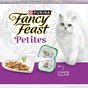Purina Fancy Feast Gourmet Wet Cat Food Variety Pack, Petites Gravy Collection, break-apart tubs, 24 servings – (Pack of 12) 2.8 oz. Tubs