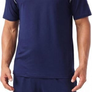 PrinStory Mens Pajamas Set Summer Pjs Sets for Men 2 Piece Pajamas Sets Soft Lounge Wear with Pockets