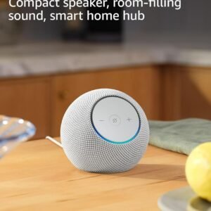 Amazon Echo Dot Max (newest model), Alexa speaker with room-filling sound and nearly 3x bass, Great for living rooms and medium-sized spaces, Designed for Alexa+, Glacier White