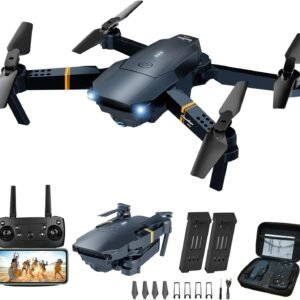 MOCVOO Drones with Camera for Adults Kids, Foldable RC Quadcopter, Helicopter Toys, 1080P FPV Video Drone for Beginners, 2 Batteries, Carrying Case, One Key Start, Altitude Hold,Headless Mode,3D Flips