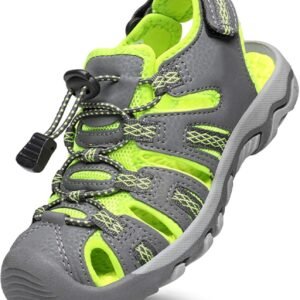 DREAM PAIRS Boys Girls Summer Outdoor Athletic Sport Sandals Walking Hiking Hook and Loop Adjustable Multicolor for Toddler/Little/Big Kids