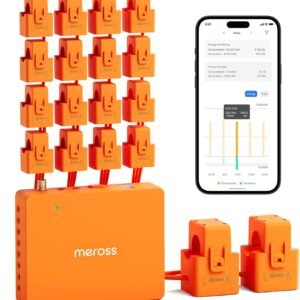 Meross Smart Energy Consumption Monitor with 18 Circuit Monitoring, Electricity Usage Monitor, Real-Time Power Usage Monitor, Home Assistant Support, Smart Alerts, No Subscriptions, 2-Year Warranty