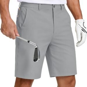 JWM Mens Golf Shorts 8″/11″ Inseam – Stretch Lightweight Quick Dry Flat Front Hybrid Casual Dress Work Shorts with Zip Pocket