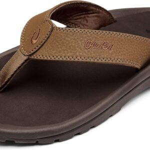 OLUKAI Ohana Men’s Beach Sandals, Water Resistant Flip Flops, Arch Support & Comfort Fit, Lightweight & Durable, Enhanced Grip & Traction,