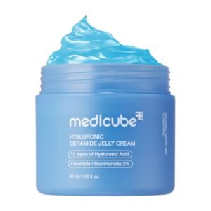 medicube Jelly Cream with Hyaluronic Acid | Daily Moisturizer for All Skin Types | Long-lasting Hydration with Hyaluronic Acid, Ceramides, Multi Peptides | Supports Skin’s Natural Barrier | 1.69 fl.oz