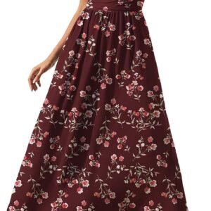 Gracyoga Women’s Summer Dresses 2026 Short Sleeve Maxi Dress Casual V Neck Flowy Sundress with Pockets