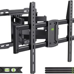 USX Mount Full Motion TV Wall Mount for 42-86 inch, TV Mount Swivel and Tilt,Wall Mount Bracket with Dual Articulating Arms Up to 132lbs, VESA 600x400mm, Max 16″ Wood Studs, UL Listed XML019