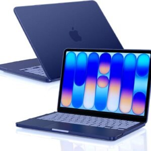 EooCoo for MacBook Neo Case 13 inch 2026 Model A3404, 100% Match Official Color, Anti-Fingerprint & Scratch & Crack, Sturdy Protective Hard Shell Cover Laptop Accessories, Indigo Clear