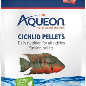 Aqueon Cichlid Slow Sinking Fish Food Pellets, Medium Size, 25 Ounce