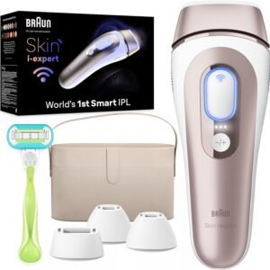 Braun Smart IPL, Skin i·Expert Pro 7, VOGUE’s Best Hair Removal Device, IPL Hair Removal for Women and Men, Permanent Laser Hair Reduction At-Home, World’s 1st Smart App, 4 Heads, IPL7387