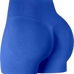 ATHVOTAR Workout Gym Shorts Women, High Waisted Seamless Butt Lifting Scrunch Butt Sports Shorts