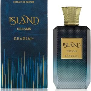 Khadlaj Island Dreams – Fruity, Floral, Woody, Musky – Extrait de Parfum Long-Lasting Fragrance for Unisex, 3.4 Ounce
