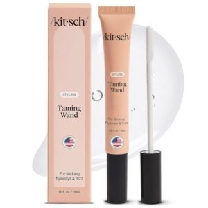 Kitsch Hair Taming Wand – Fly Away Stick For Hair with Biotin, Aloe & Vitamin E | Clear Hair Mascara for Flyaways, Slick Back Style | Travel Size | Ideal Gifts for Women & Mothers Day Gifts – 18mL