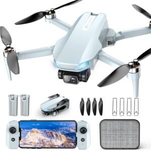 Drone with Camera, 2K HD FPV Drones for Adults, 36 mins Battery Life with 2 Batteries, Gravity Control, One Key Take Off/Land, Waypoint Fly, Gestures Selfie, 3 Speed Modes, Mini Drone for Beginners