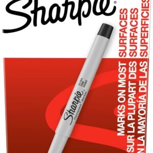 Sharpie Permanent Markers, Ultra Fine Tip, Black, 12 Count – Office Supplies, Quick Drying, Fade Resistant, Ideal for Posters, Drawing, Coloring