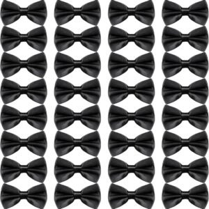 JaGely 40 Pcs Bow Tie for Men Bulk Pre-tied Adjustable Satin Tuxedos Bowtie for Wedding Party Formal