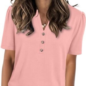 XMTOPYE Womens Summer Tops 2026 Short Sleeve Shirts Beach Vacation Outfits Dressy Casual Blouses
