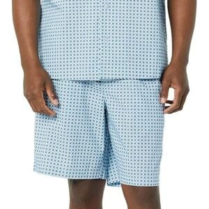Amazon Essentials Men’s Short Sleeve Notch Collar Button Front Shirt and Shorts Sleepwear Pajama Set