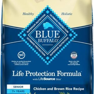 Blue Buffalo Life Protection Formula Senior Dry Dog Food, Supports Joint Health and Mobility, Made with Natural Ingredients, Chicken & Brown Rice Recipe, 30-lb. Bag