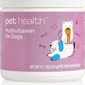 Pet Health Multivitamin for Dogs – Daily Vitamins & Minerals for Skin, Coat, Immune & Energy Support – Beef Flavor Powder – Adult Dogs, All Breeds – Approx. 90 Servings