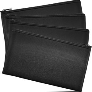 Sodsay Money Bag with Zipper 4 Pack 11×6 Inch Waterproof Cash Pouch for Travel, Secure Storage for Passport, Documents and Valuables, Cash, Credit Cards and Cosmetics