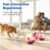 Interactive Dog Toys, Active Moving Pet Plush Toy, 2026 Upgraded Rechargeable Squeaky Dog Ball Toy with Recording Sound, Washable Cartoon Pig Plush Toy for Dogs Puppies (Red)