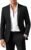 MAGE MALE Mens 2 Piece Suit Slim Fit Solid Wedding Prom Tuxedo Suit with One Button Notch Lapel Blazer and Pants