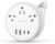 NTONPOWER Travel Power Strip, Travel Essentials, Cruise Essentials 2026 3 Outlets 4 USB Ports(2 USB C), 4FT Wrapped Around Extension Cord for Travel Cruise Ship Beach Vacation Essentials White