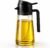 Olive Oil Sprayer for Cooking, 16oz/470ml Glass Oil Sprayer, 2-in-1 Oil Dispenser Bottle, Transparent Oil Mister for Air Fryer, Salad, Frying, Grilling & BBQ