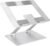 Amazon Basics Sturdy and Portable Ergonomic Laptop Stand for Desk, Height Adjustable Riser with Ventilated Cooling, Foldable, Fits all Laptops up to 15.6 Inch, Silver