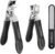 Nail Clippers for Seniors, Wide Jaw Fingernail Clippers and Angled Head Toenail Clippers for Thick Nail, Professional German Nail Clippers for Men, Women & Pregnant (Black 2)