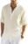 COOFANDY Men’s Cotton Linen Henley T-Shirt Long Sleeve Hippie Casual Beach T-Shirts