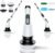 Electric Spin Scrubber for Bathroom: Shower Scrubber with Long Handle, Dual Speed Cordless Power Cleaning Scrub, 7 Brush Heads, IPX7 Waterproof Heavy Duty Cleaner Tools for Tub Tile Grout Wall