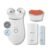 NuFACE Trinity+ Microcurrent Facial Device + LED Red Light Wrinkle Reducer Attachment – FDA Cleared Skin Tightening Device + Microcurrent Gel Activator & Silk Creme