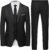 WULFUL Men’s 3 Piece Slim Fit Suit Set Two Button Blazer Jacket Vest Pants Tuxedo Set for Party, Wedding and Business