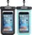 Hiearcool Waterproof Phone Pouch, IPX8 Waterproof Phone Case for iPhone 17/16/15/14 Pro Max, Cell Phone Dry Bag for Beach & Cruise Essentials, Touch Screen, Lanyard Included, 2 Pack (Fits Up to 8.9”)
