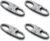 zelin Anti Theft Zipper Clips Double Opening Small Carabiner Clips, 4Pcs Elegant Zinc Alloy Zipper Pull Replacement for Travel, Commuting and Camping (Space Grey)