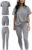 ZFLM casual sportswear 3-piece set high waist tight pants yoga pants short sleeved round neck yoga set