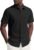 PJ PAUL JONES Mens Short Sleeve Dress Shirts Stretch Wrinke Free Untucked Business Casual Button Down Shirt Regular Fit