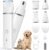 Dog Clippers Grooming Kit Hair Clipper-Low Noise Paw Trimmer- Rechargeable – Cordless Quiet Nail Grinder Shaver for Cats and Other Pets
