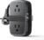 Travel Power Strip with USB Ports, NTONPOWER 4ft Flat Plug Wrapped Around Short Extension Cord with 4 Outlets 3 USB Ports, Compact for Cruise Travel Essential Hotel Home Office, Black