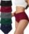 Cotton Underwear for Women High Waisted Full Coverage Briefs Soft Ladies Panties 5 Pack