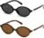 ViewJoy Retro Oval Sunglasses for Women Vintage 90s Y2K Trendy Designer Sun Glasses