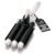 Alure Three Barrel Curling Iron Wand Hair Waver with LCD Temperature Display – 1 Inch Ceramic Tourmaline Triple Barrels, Dual Voltage Crimp (Black/White)