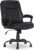 Amazon Basics Classic Puresoft PU Padded Mid-Back Office Desk Chair with Armrest, Easy Assembly, Sturdy Metal Base, Wheels, 275lb Support, 26″D x 23.75″W x 42″H, Black