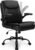 NEO Chair Office Desk Computer Chair Ergonomic Executive Mid-Back Leather Gaming Chair with Adjustable Flip-Up Armrests Wheels Swivel for Home Study Task (All Black)