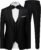 MAGE MALE Men’s 3 Pieces Suit Elegant Solid One Button Slim Fit Single Breasted Party Blazer Vest Pants Set