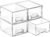 Vtopmart 4 Pack Small Clear Stackable Storage Drawers,Acrylic Bathroom Makeup Organizer,Plastic Storage Bins For Vanity, Undersink, Kitchen Cabinets, Pantry, Home Organization